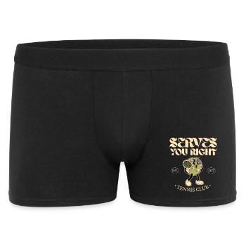 Serves You Right Tennis Club - Männer Boxer Shorts - Schwarz - Vorne