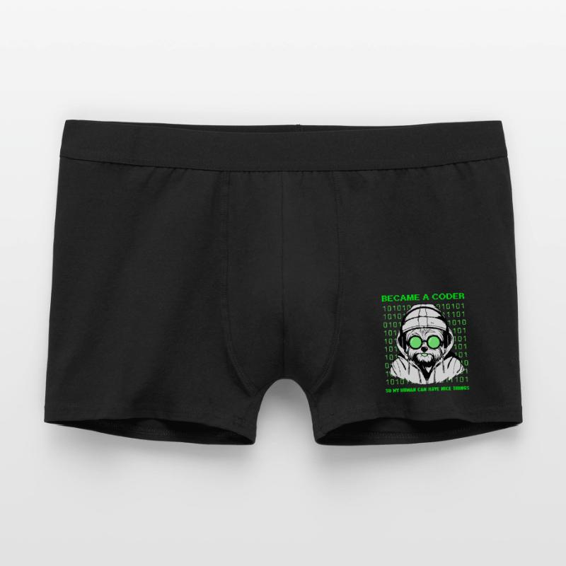 Became a Coder – Hacker Dog Binary Look Men's Boxer Shorts