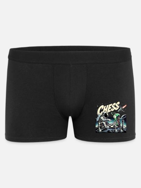 Astronaut Alien Schach Rakete Universum Geschenk - Männer Boxer Shorts - Schwarz