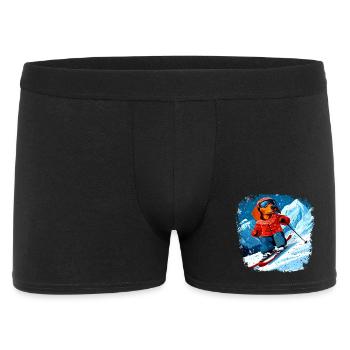 Dachshund Ski - Men's Boxer Shorts - black - Front