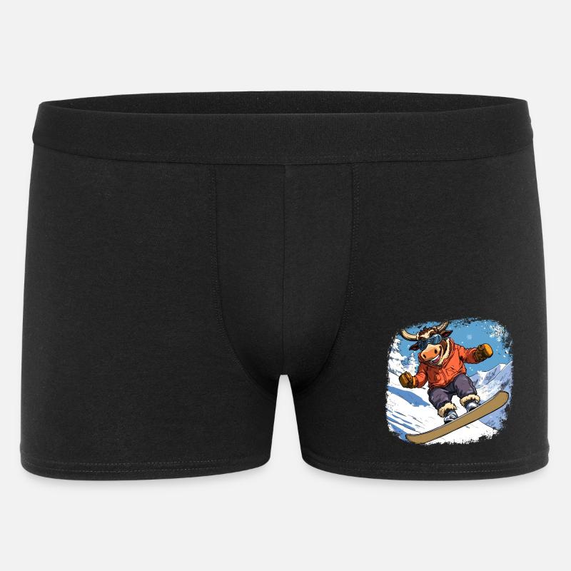 Stiere Snowboard - Männer Boxer Shorts - Schwarz