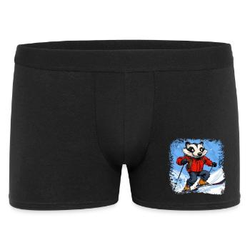 Dachse Ski / Skier Badger - Men's Boxer Shorts - black - Front