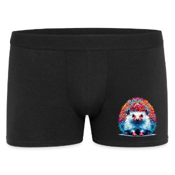 Igel - Männer Boxer Shorts - Schwarz - Vorne