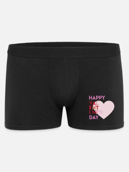Happy Valentines Day - Männer Boxer Shorts - Schwarz