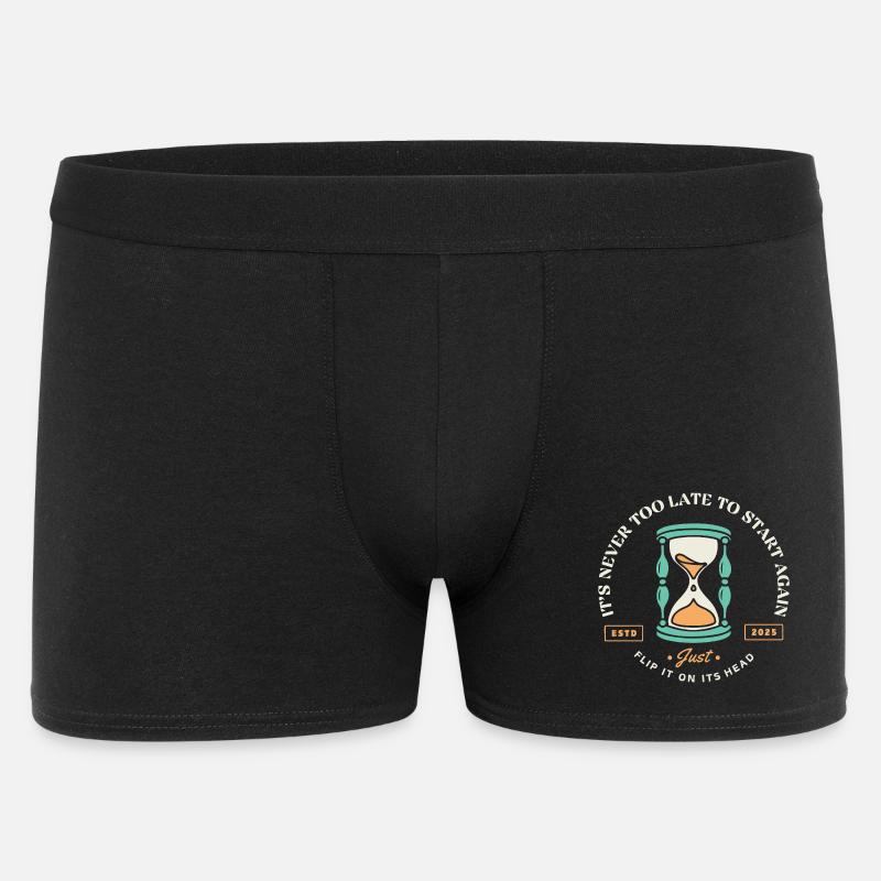 Neustart – Sanduhr der zweiten Chancen - Männer Boxer Shorts - Schwarz