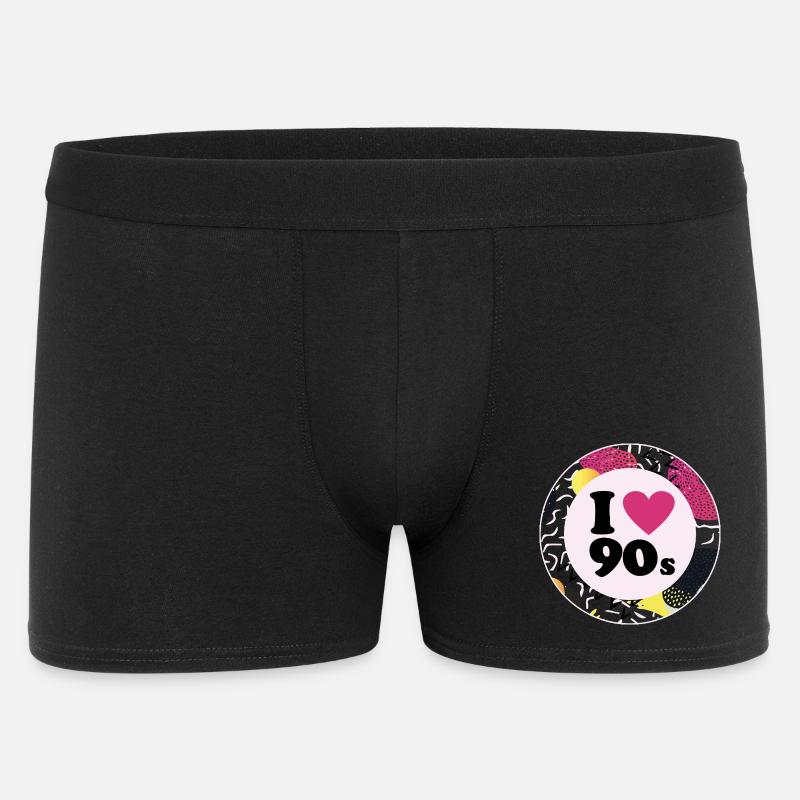 I ♥ 90s – Nostalgic retro design - Men's Boxer Shorts - black