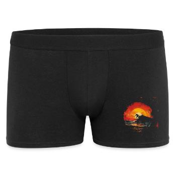 Surfeur Coucher de soleil - Boxer Homme - noir - Devant