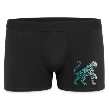 Tribal Panther Gradient Blue White - Men's Boxer Shorts - black - Front
