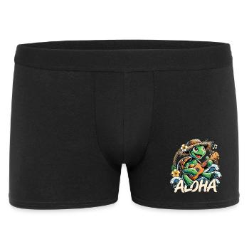 Aloha Turtle Ukulele Hawaii Sea Gift - Men's Boxer Shorts - black - Front