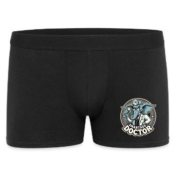 Smartass Doctor Elephant Funny Gift - Men's Boxer Shorts - black - Front