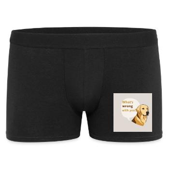 Golden Retriever - What ́s Wrong With You - Men's Boxer Shorts - black - Front