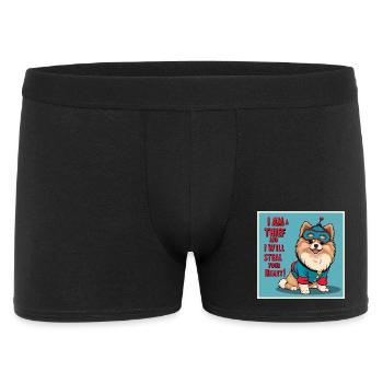 Dog in superhero costume - Men's Boxer Shorts - black - Front