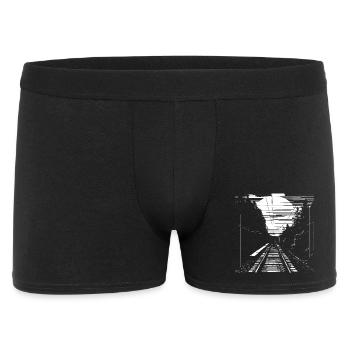Railway Graphic - Men's Boxer Shorts - black - Front