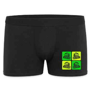 Steam locomotive retro design - Men's Boxer Shorts - black - Front