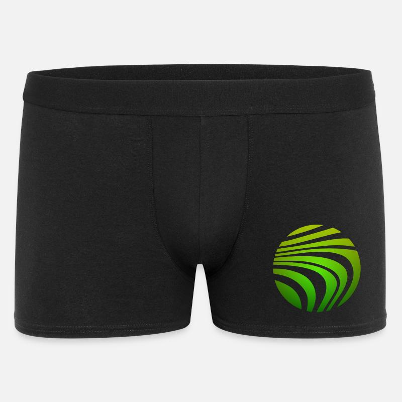 Psychedelic Pattern Green Gradient - Men's Boxer Shorts - black