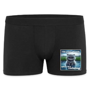 Cat in the rain - Men's Boxer Shorts - black - Front