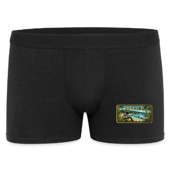 Jamaica Reggae Vibes - Männer Boxer Shorts - Schwarz - Vorne