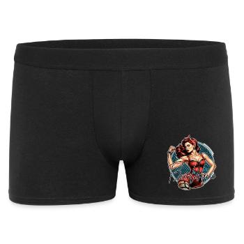 Femme forte Burlesque Jarretière Jarretelles Lingerie Cadeau - Boxer Homme - noir - Devant