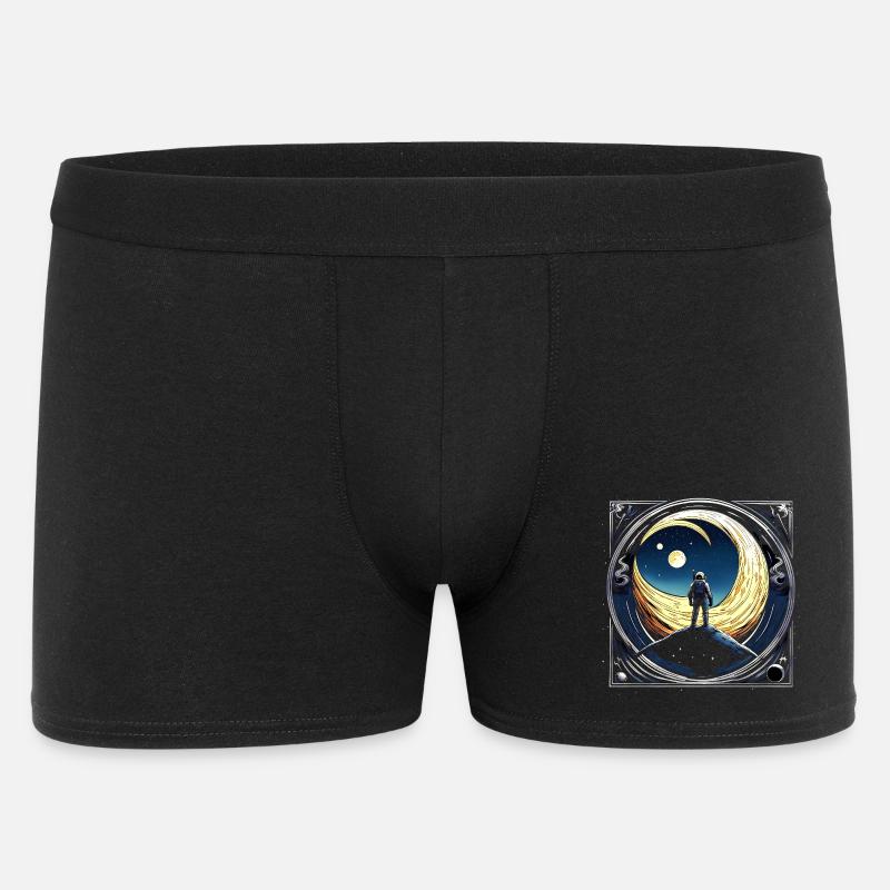 Space_01 - Männer Boxer Shorts - Schwarz