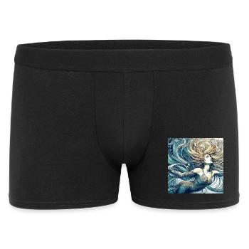 Mermaid Mermaid Blonde Art Nouveau Gift - Men's Boxer Shorts - black - Front