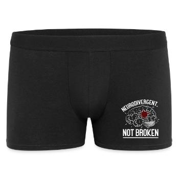 Neurodivergent Not Broken – Strong Mind Statement - Men's Boxer Shorts - black - Front