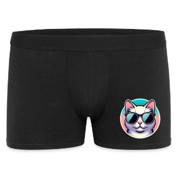 Cat with sunglasses in pastel - Men's Boxer Shorts - black - Front