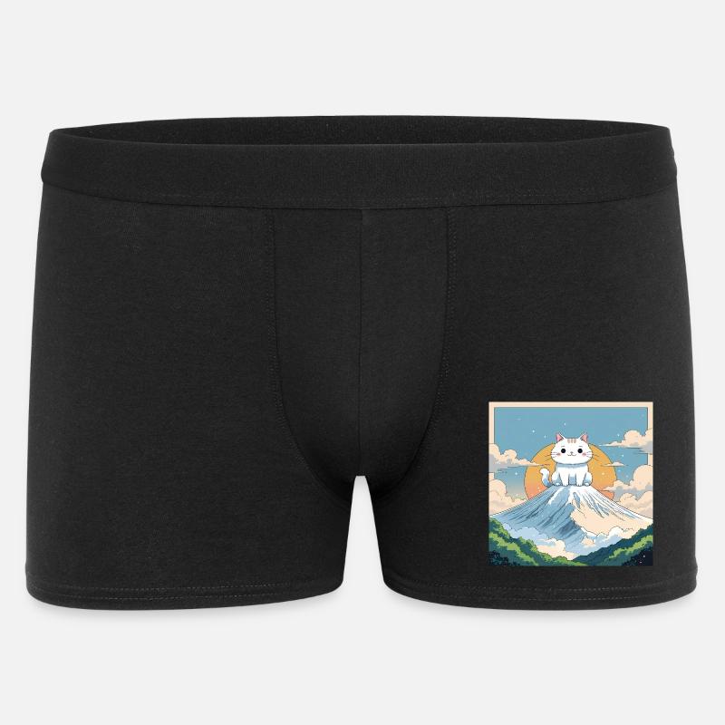 Fuji Kitten - Männer Boxer Shorts - Schwarz