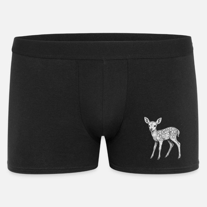 Rehkitz - Männer Boxer Shorts - Schwarz