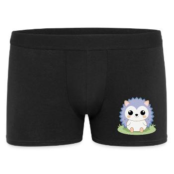 Baby hedgehog sitting in the garden - Men's Boxer Shorts - black - Front