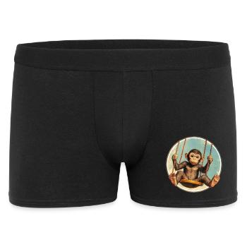 Monkey swing – stay relaxed! - Men's Boxer Shorts - black - Front