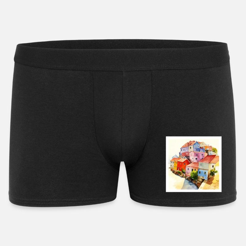 Optische Täuschung - Abstrakte Kunst - Männer Boxer Shorts - Schwarz