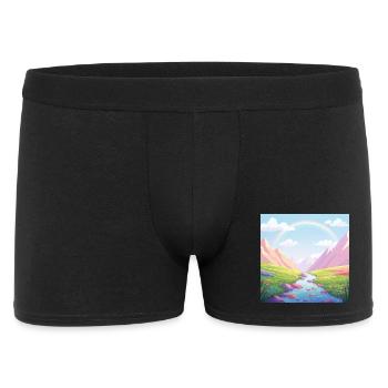 Nature Dream: Rainbow in the Mountains - Men's Boxer Shorts - black - Front