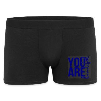 Inspirierendes Zitat  - Männer Boxer Shorts - Schwarz - Vorne