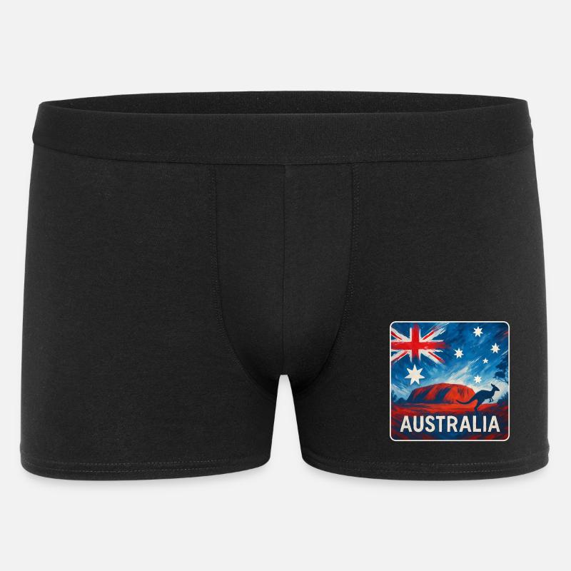 Conception de l’Outback australien - Boxer Homme - noir