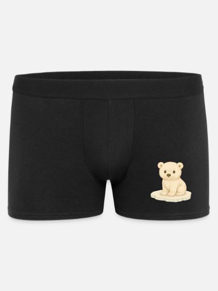 Nordische Arktis - Eisbär - Männer Boxer Shorts - Schwarz