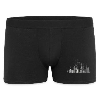 New York skyscraper with Statue of Liberty - Men's Boxer Shorts - black - Front