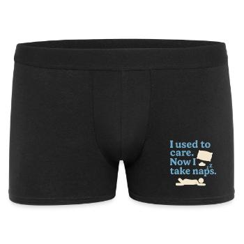 I Used to Care Now I Take Naps – Funny Sayings - Men's Boxer Shorts - black - Front