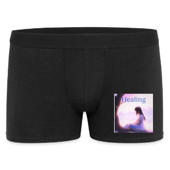 Heilung im Gange – Quiet Strength Editi - Männer Boxer Shorts - Schwarz - Vorne