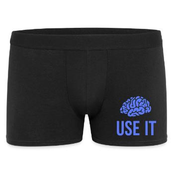 Witzige Sprüche für Klugscheißer und Überflieger - Männer Boxer Shorts - Schwarz - Vorne