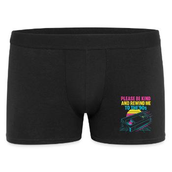 Cassette rétro des années 90 et design crépuscule - Boxer Homme - noir - Devant