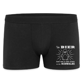Bier Spruch - Männer Boxer Shorts - Schwarz - Vorne