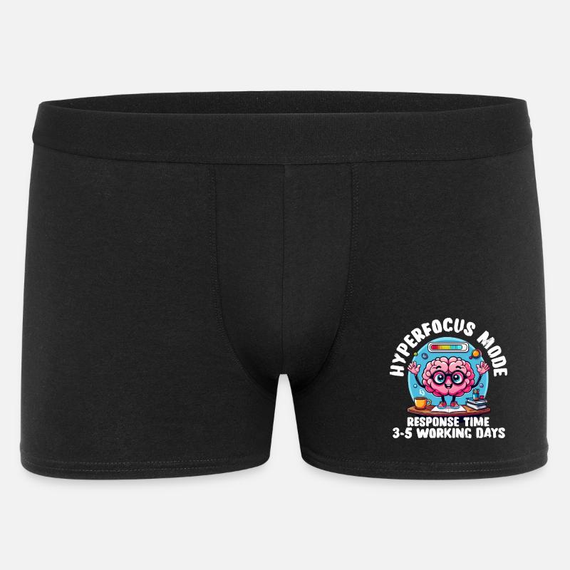 Hyperfocus Loading – Funny Neurodivergent T-Shirt - Men's Boxer Shorts - black
