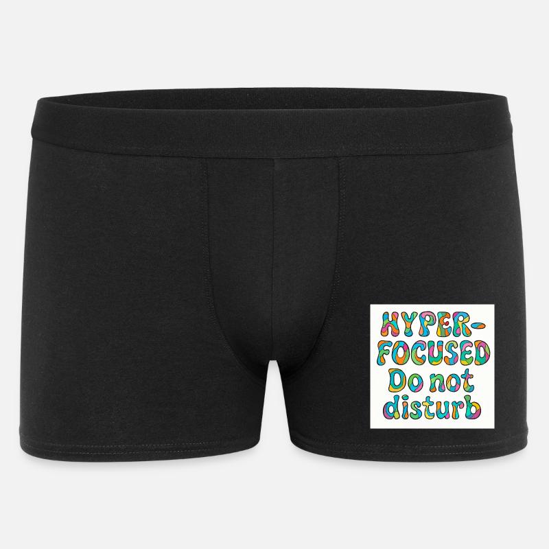 Hyper-focused do not disturb design  - Men's Boxer Shorts - black