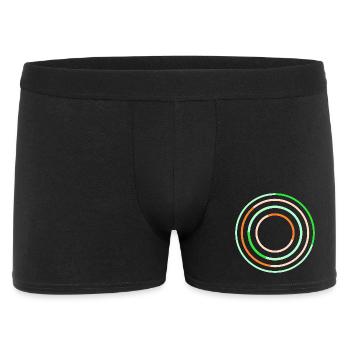 Conception abstraite de lignes circulaires - Boxer Homme - noir - Devant