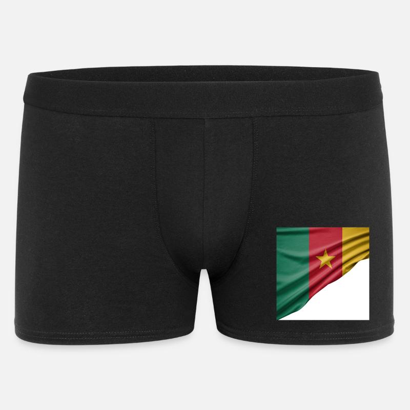 Flaggen von Kamerun - Männer Boxer Shorts - Schwarz