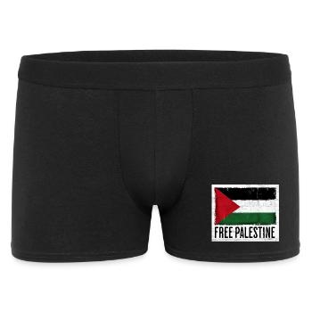Conception du drapeau de la liberté pour la Palestine - Boxer Homme - noir - Devant