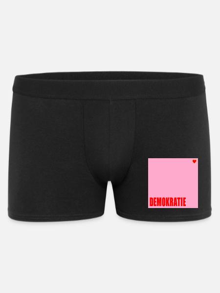 Politik Demokratie Herz - Männer Boxer Shorts - Schwarz