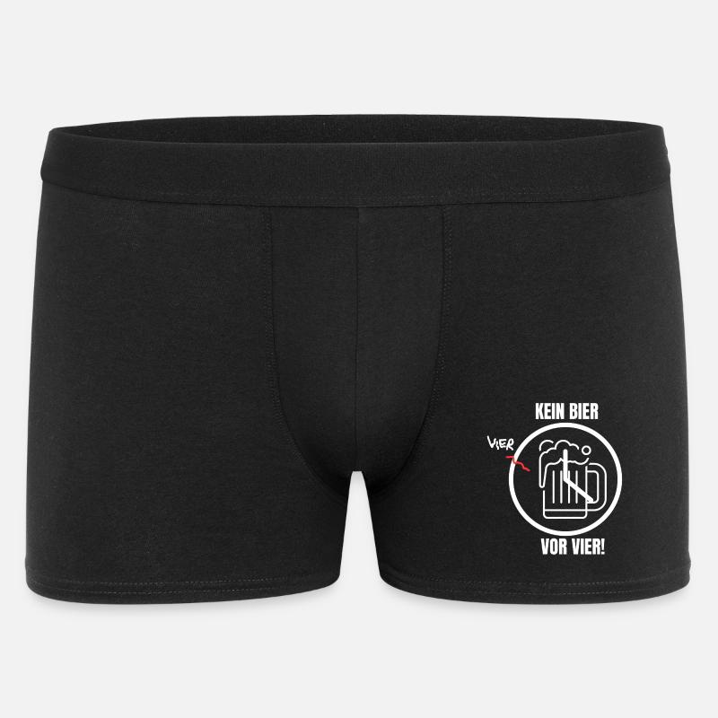 KEIN BIER VOR VIER! - Männer Boxer Shorts - Schwarz