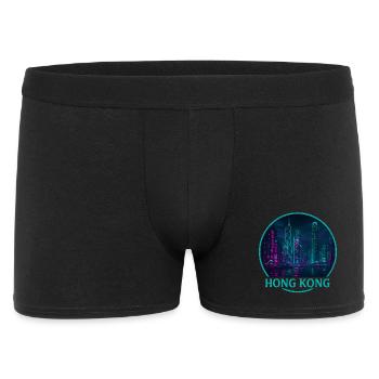 Hong Kong Souvenir Cyberpunk - Boxer Homme - noir - Devant