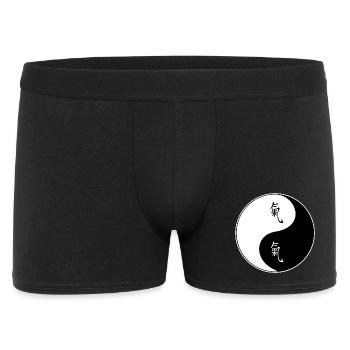 Symbole Yin Yang avec des caractères chinois - Boxer Homme - noir - Devant